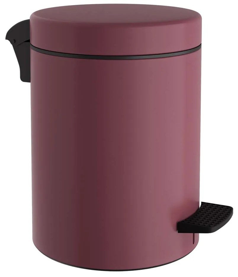 Κάδος Απορριμμάτων Μπάνιου (Φ23x32) Pam &amp; Co 8lt 500 Bordeaux Matte