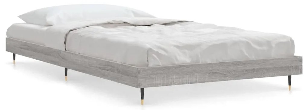 vidaXL Πλαίσιο Κρεβατιού Γκρι Sonoma 90x200 εκ. Επεξεργασμένο Ξύλο