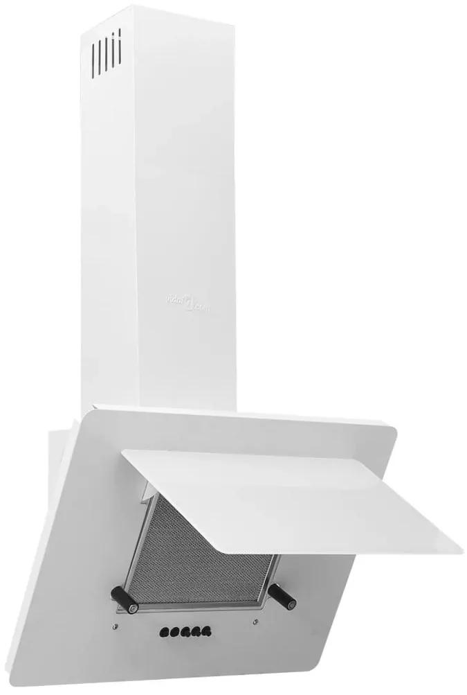 Απορροφητήρας Τοίχου Λευκός 60 εκ. Αν. Ατσάλι &amp; Ψημένο Γυαλί - Λευκό