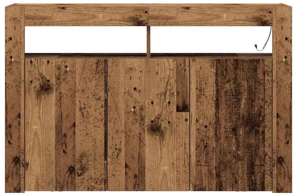 vidaXL Πλαϊνό γραφείο Παλιό ξύλο 116 x 30 x 75 εκ. Επεξεργασμένο ξύλο