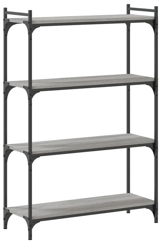 vidaXL Βιβλιοθήκη 4 Επιπέδων Γκρι Sonoma 80x30x120 εκ. Επεξεργ. Ξύλο