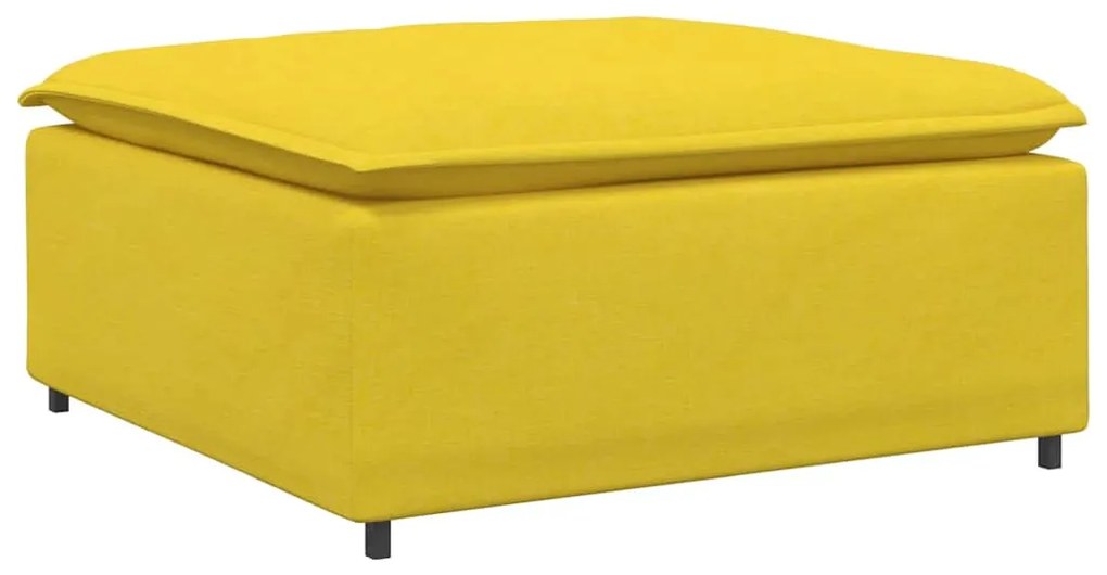 vidaXL Υποπόδιο Καναπέ Ανοιχτό Κίτρινο 100 x 100 x 48 εκ.