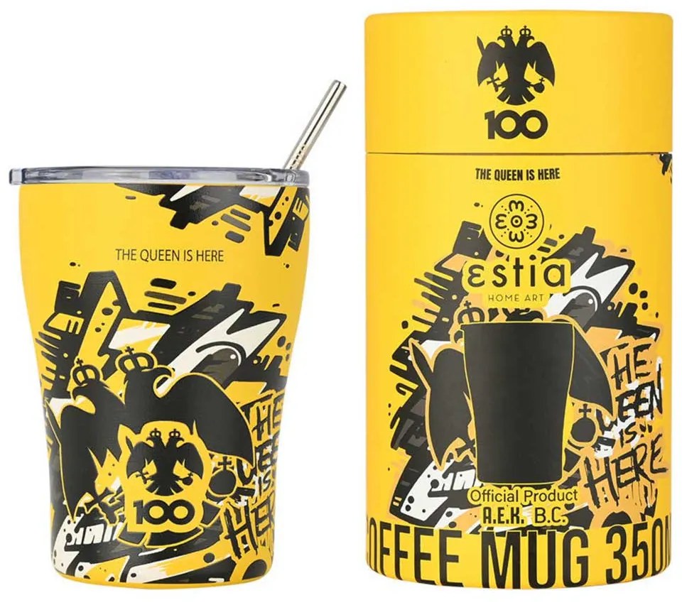 Ποτήρι Θερμός 350ml Estia AEK B.C. Edition The Queen Is Here 00-27261