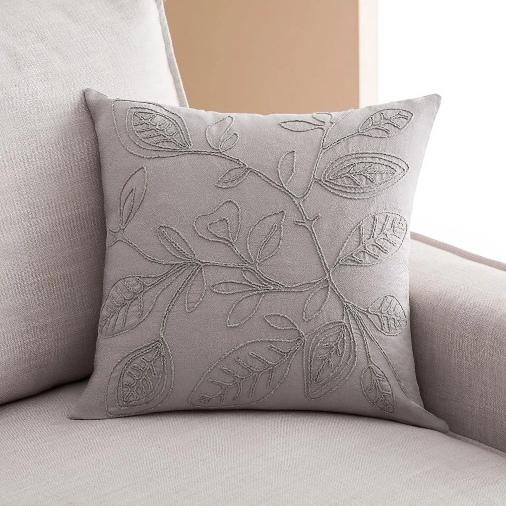 Μαξιλαροθήκη Διακοσμητική Pale 381/ 34 Water Grey Gofis Home 43X43 100% Cotton