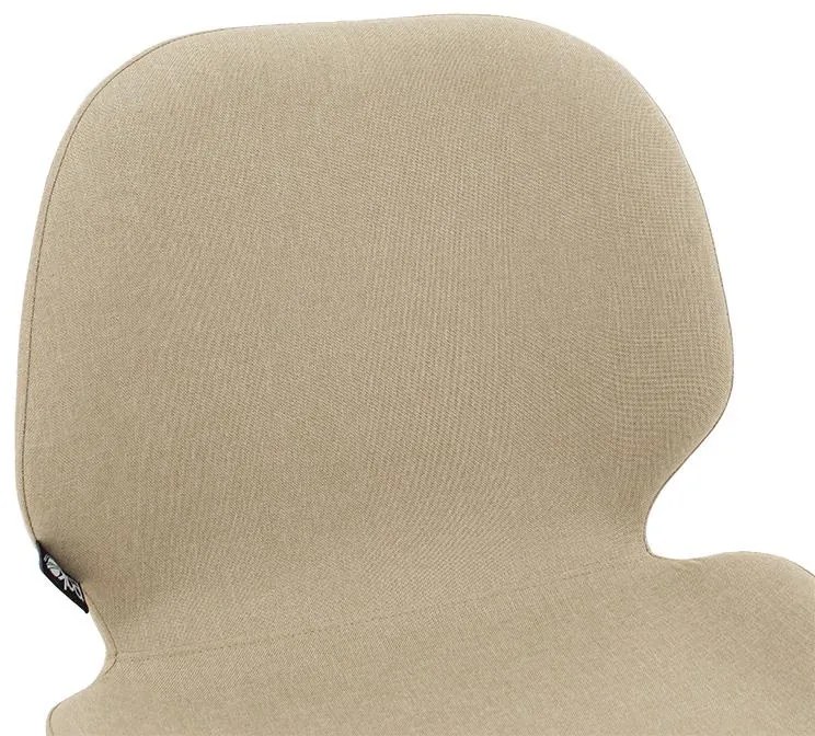 Σκαμπό bar Impel μεταλλικό μαύρο-ύφασμα μπεζ 2αδα 48x61x103 εκ.