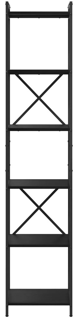 vidaXL Βιβλιοθήκη Μαύρη δρυς 40 x 30 x 188 εκ Επεξεργασμένο ξύλο