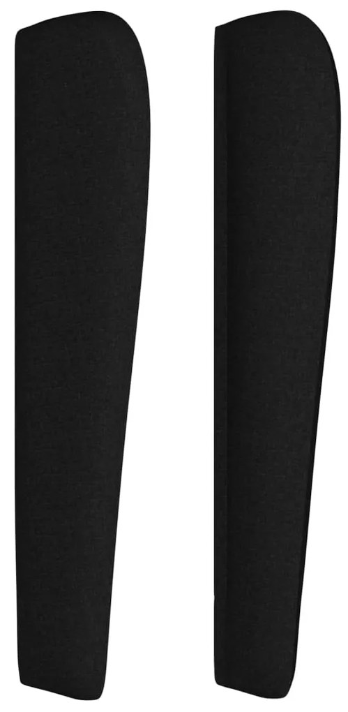 vidaXL Κεφαλάρι με Πτερύγια Μαύρο 203x23x118/128 εκ. Υφασμάτινο