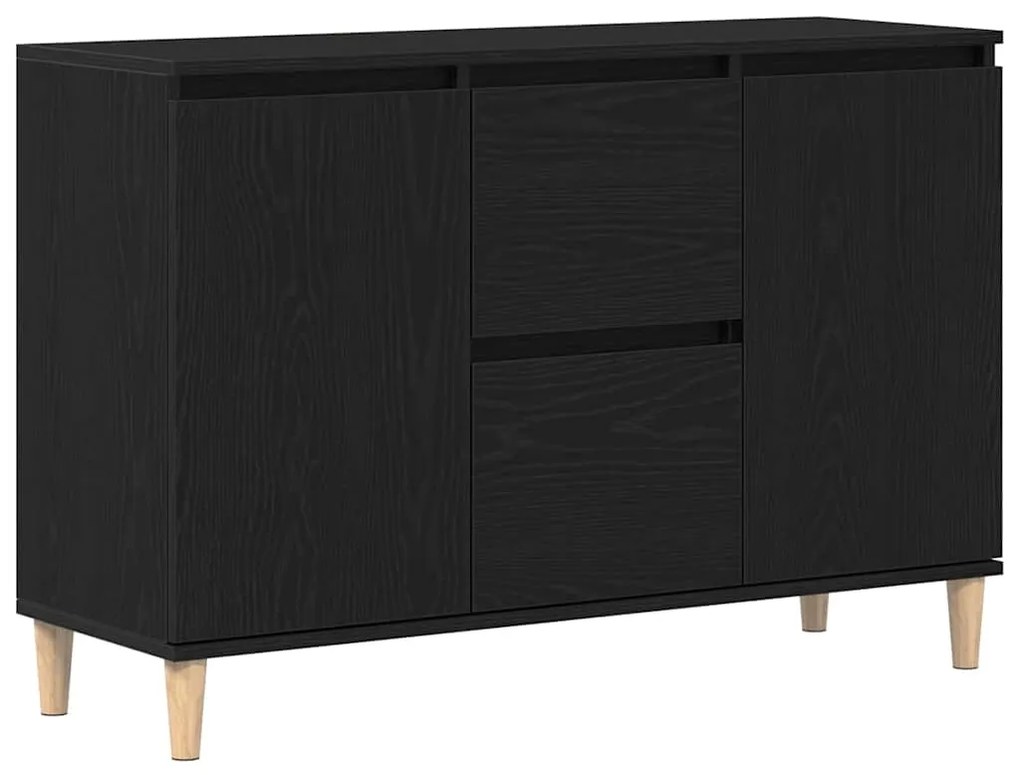 vidaXL Πλαϊνό γραφείο Μαύρο 102 x 35 x 60 εκ Επεξεργασμένο ξύλο