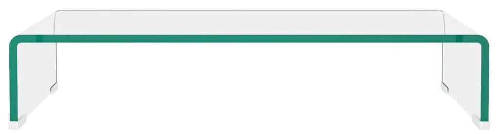 vidaXL Βάση Τηλεόρασης/Οθόνης Διάφανη 60 x 25 x 11 εκ. Γυάλινη