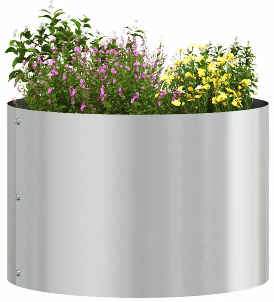 vidaXL Δακτύλιος γλάστρας Ασημί 30 x 30 x 20 cm Επικαλυμμένος Χάλυβας