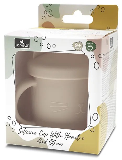 Κύπελλο Σιλικόνης με Καλαμάκι 9+ μηνών  Beige  10230660005 Lorelli