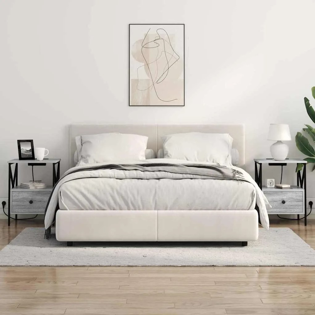 vidaXL Κομοδίνο Γκρι sonoma 41.5 x 40.5 x 55 εκ. Επεξεργασμένο ξύλο