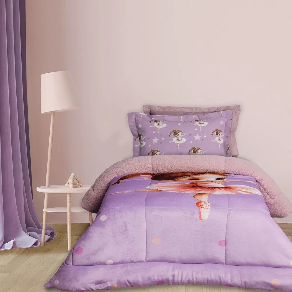 Κουβερτοπάπλωμα Παιδικό 4972 Pink-Purple Das Home Μονό 160x220cm Πολυέστερ