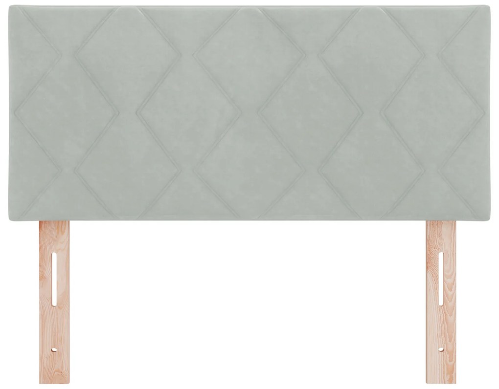vidaXL LED Κεφαλάρι Διαμαντένια Μπλοκ Ανοιχτό Γκρι 90 εκ.