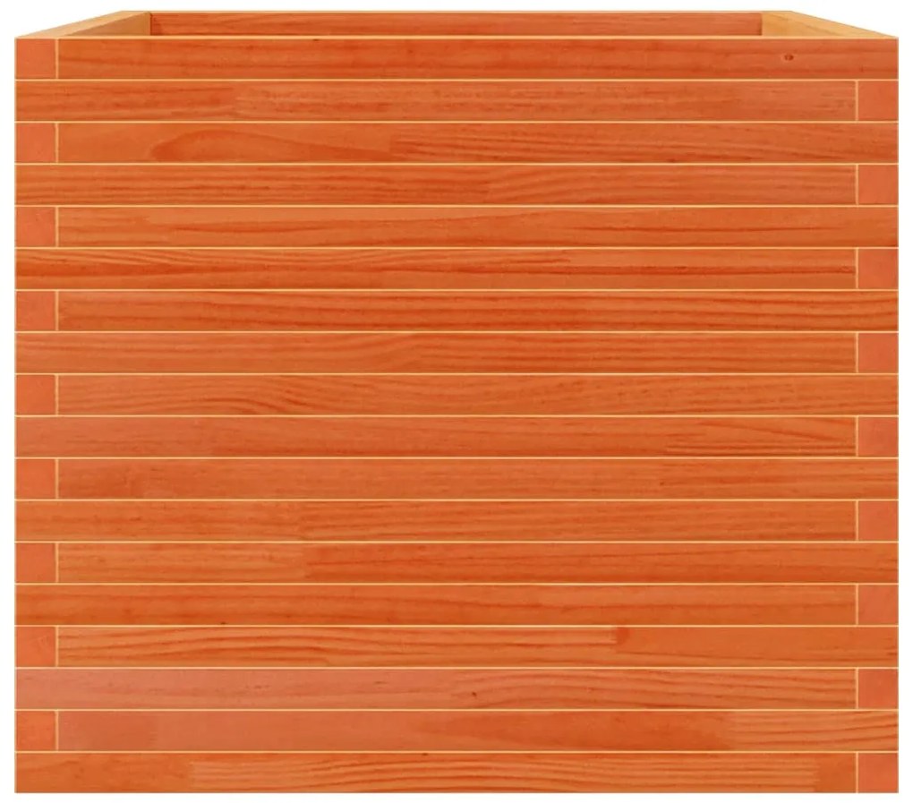 vidaXL Ζαρντινιέρα Καφέ Κεριού 80x80x68,5 εκ. από Μασίφ Ξύλο Πεύκου