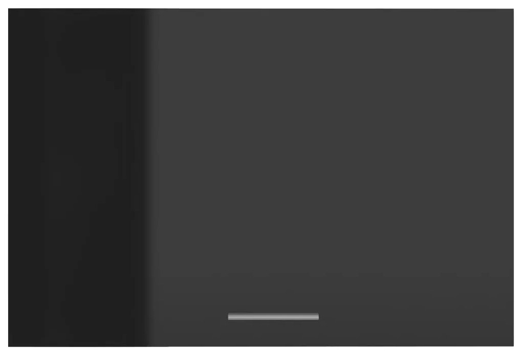 vidaXL Ντουλάπι Κρεμαστό Γυαλιστερό Μαύρο 60x31x40 εκ. Μοριοσανίδα