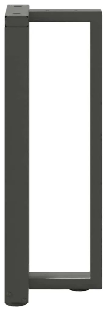 vidaXL Πόδια Κονσόλας σε Σχήμα Τ, 2 τεμ. Ανθρακί 25x28x(72-73) εκ. Ατσάλι