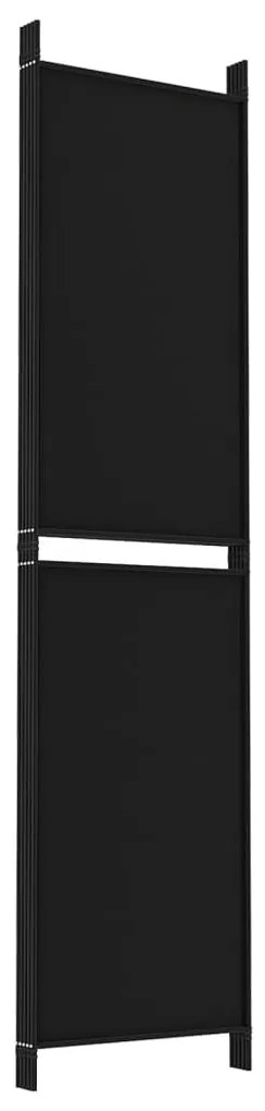 vidaXL Διαχωριστικό Δωματίου με 5 Πάνελ Μαύρο 250x200 εκ. από Ύφασμα