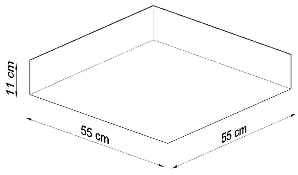 Sollux Φωτιστικό οροφής Horus 4,PVC,4xE27/60w,γκρί