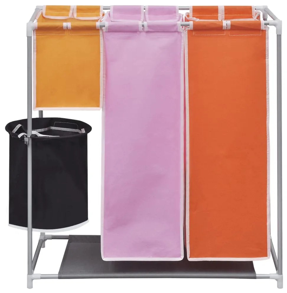 Καλάθι Διαχωρισμού Απλύτων 3 Τμημάτων με Κάδο