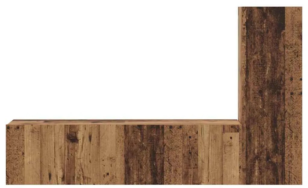 vidaXL Σετ επίπλου τηλεόρασης 3 pcs Παλαιό ξύλο 60 x 30 x 30 cm