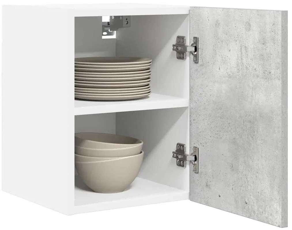 vidaXL Κρεμαστό ντουλάπι Σκυρόδεμα Γκρι και Λευκό 30 x 31 x 40 εκ.