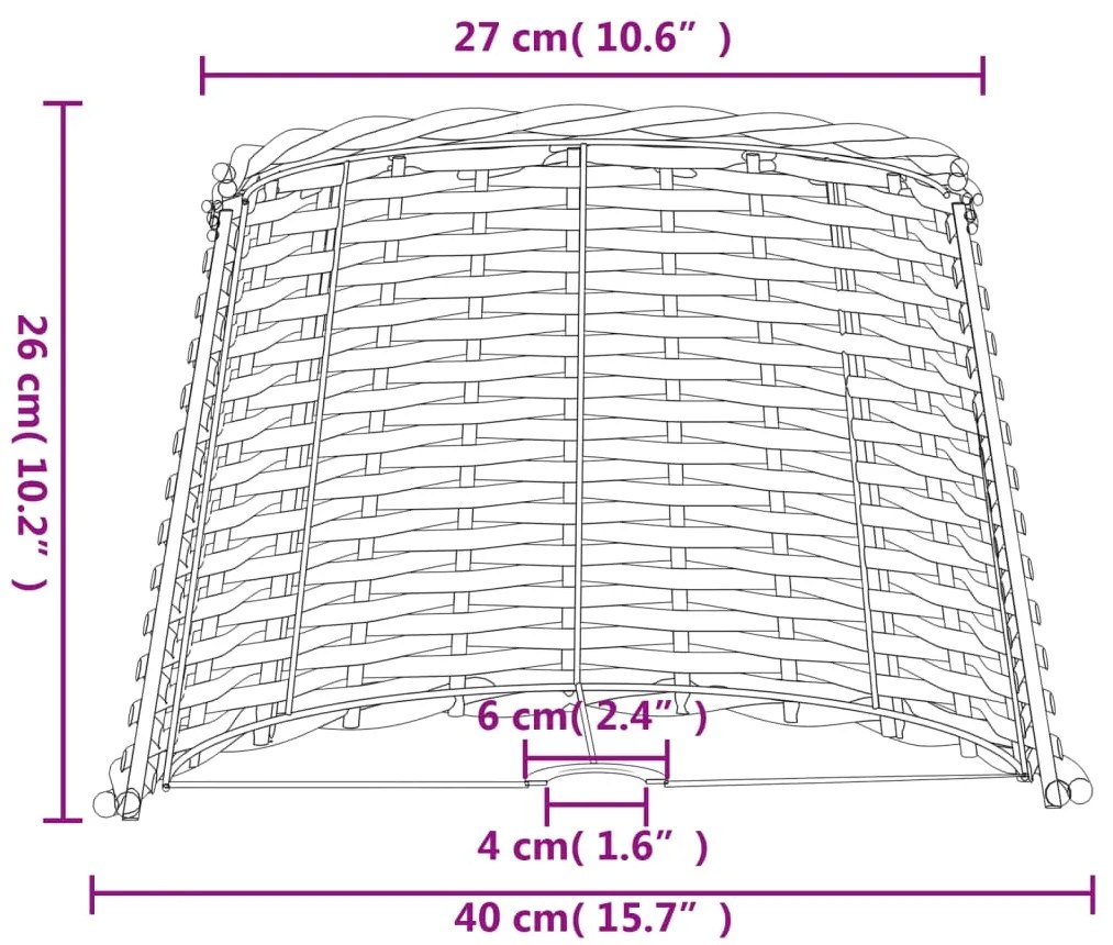 ΚΑΠΕΛΟ ΦΩΤΙΣΤΙΚΟΥ ΚΑΦΕ Ø40X26 ΕΚ. ΑΠΟ WICKER 364393