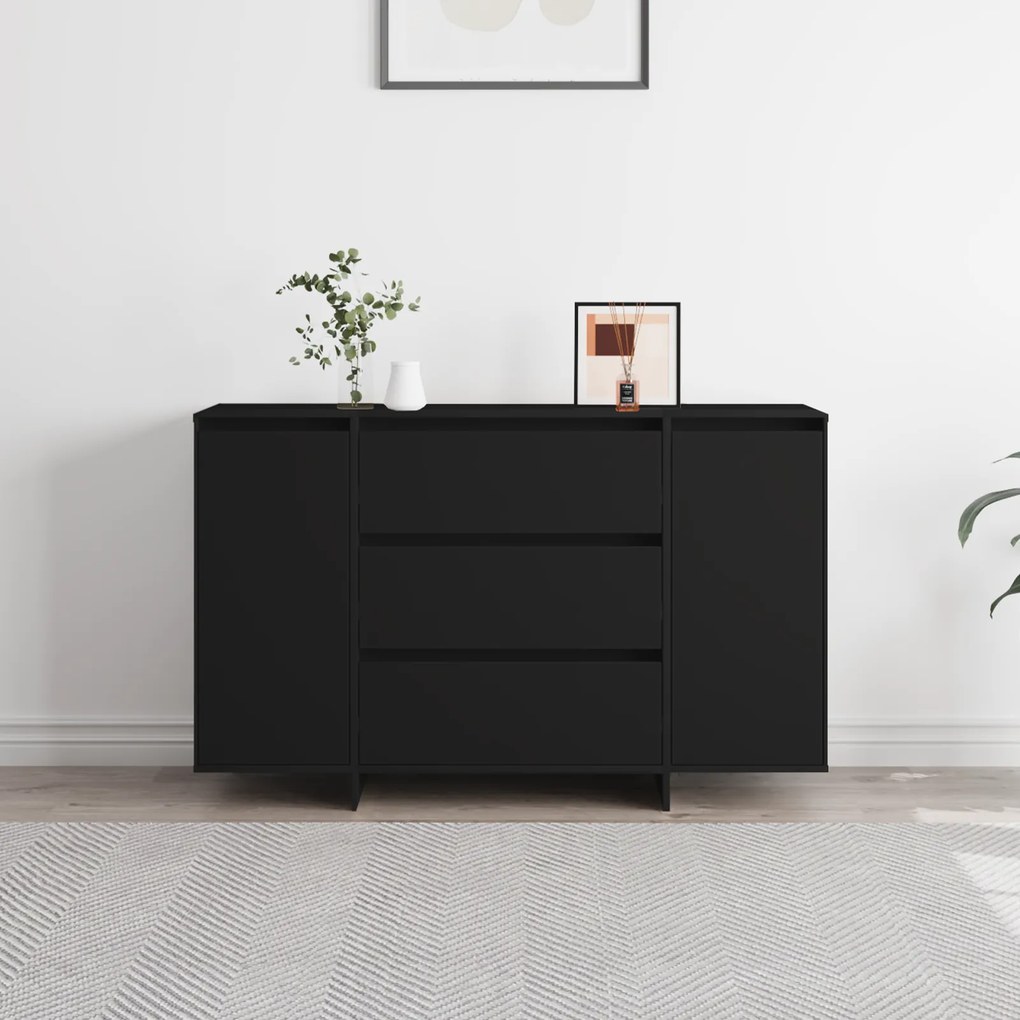 vidaXL Μπουφές Μαύρος 120x41x75 εκ. Επεξεργασμένο ξύλο
