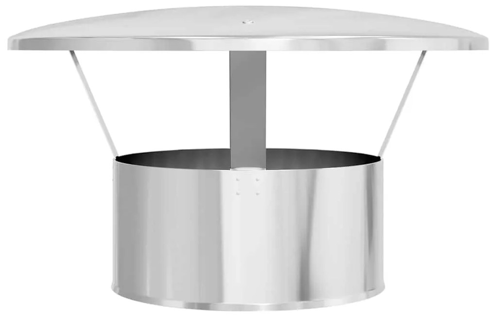 vidaXL Κάλυμμα Βροχής Καμινάδας Ασημί 35 x 35 x 20 εκ