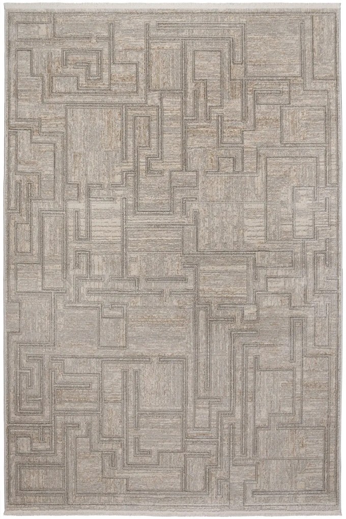 Χαλί Germaine JH01A Cream-Grey Βιοκαρπέτ 160X230cm