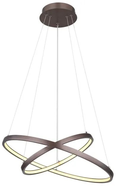 Κρεμαστό Φωτιστικό Οροφής LED 42W Καφέ 1500Lm Ralph 67192-42BR Globo Lighting-67192-42BR-Καφέ 67192-42BR