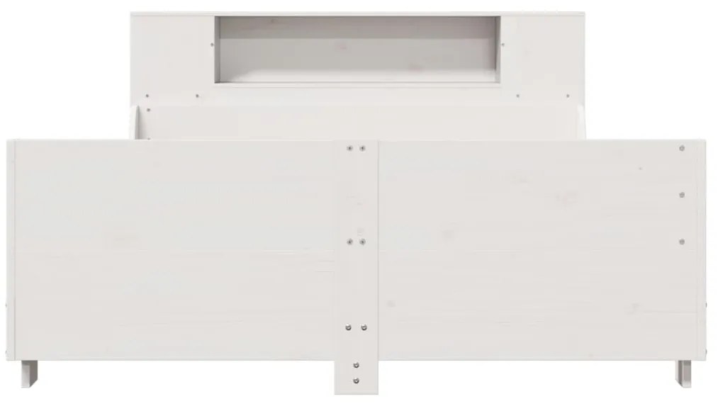 vidaXL Σκελετός Κρεβ. Χωρίς Στρώμα Λευκό 135x190 εκ Μασίφ Πεύκο