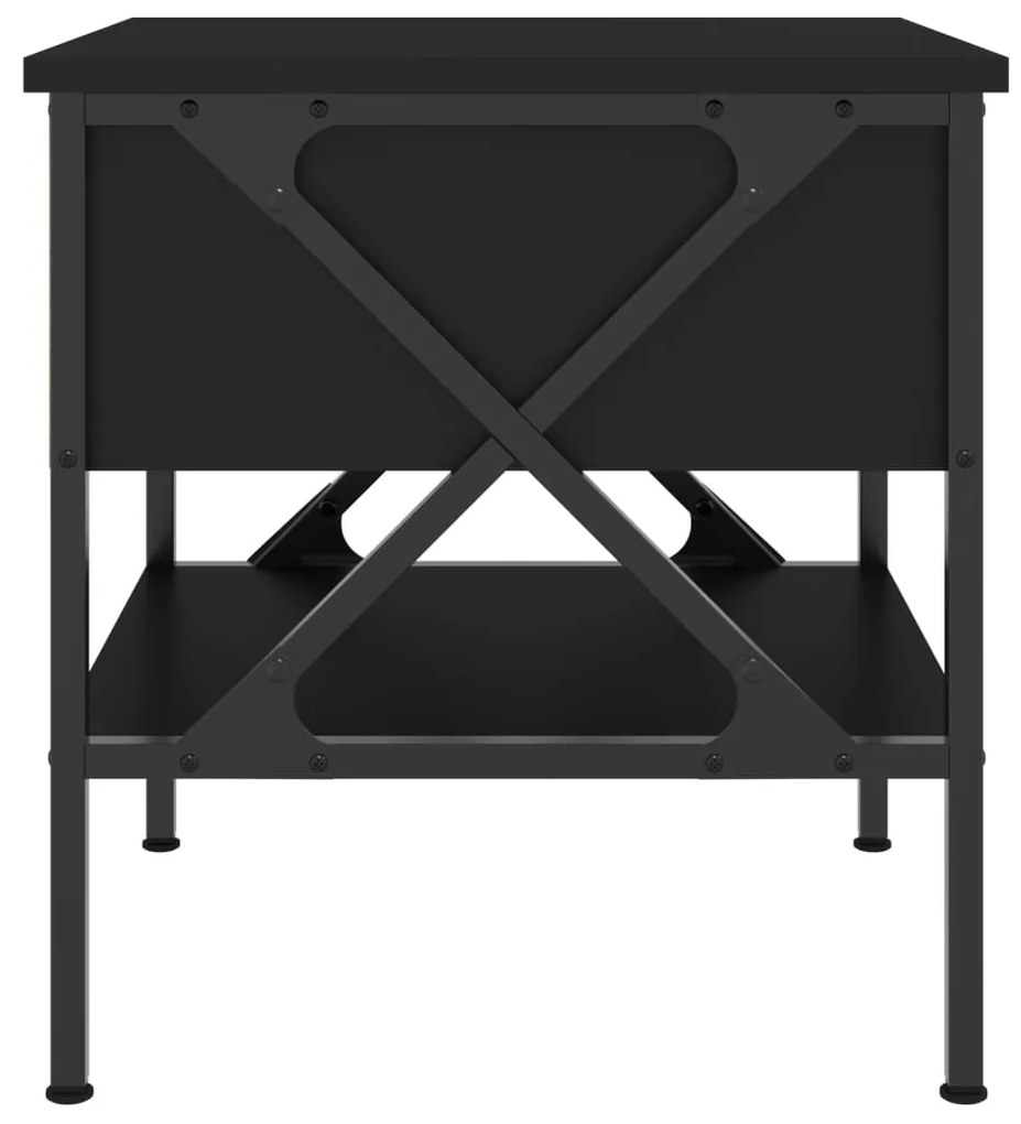 vidaXL Κομοδίνο Μαύρο 40 x 42 x 45 εκ. από Επεξεργασμένο Ξύλο