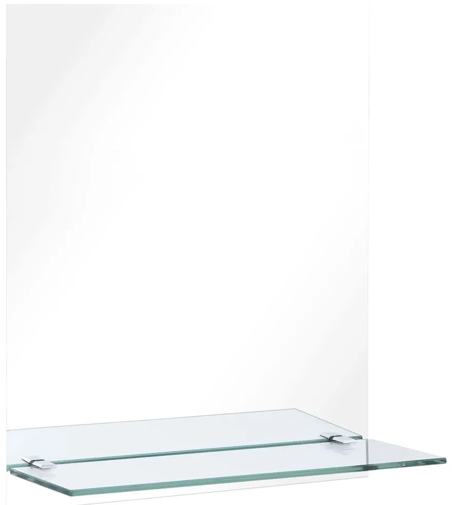 vidaXL Καθρέφτης Τοίχου με Ράφι 20 x 40 εκ. από Ψημένο Γυαλί