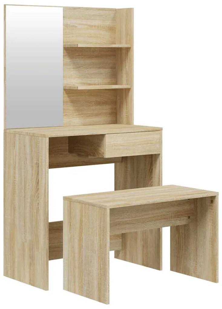 vidaXL Μπουντουάρ Σετ Sonoma δρυς 74,5 x 40 x 141 εκ.