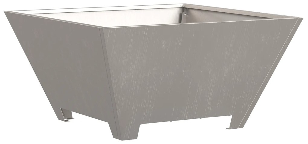 vidaXL Τζάκι Δρυός 60x60x30 εκ. Από Ανοξείδωτο Χάλυβα