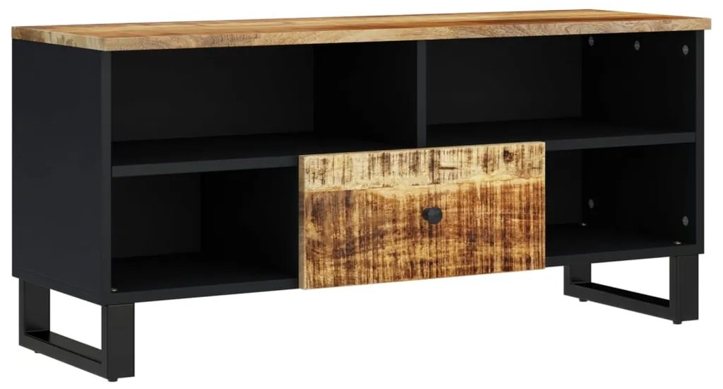 vidaXL Έπιπλο Τηλεόρασης 100x33x46 εκ. Μασίφ Ξύλο Μάνγκο &amp; Επεξ. Ξύλο