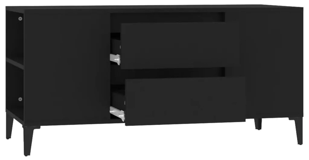 vidaXL Έπιπλο Τηλεόρασης Μαύρο 102x44,5x50 εκ. Επεξεργασμένο Ξύλο