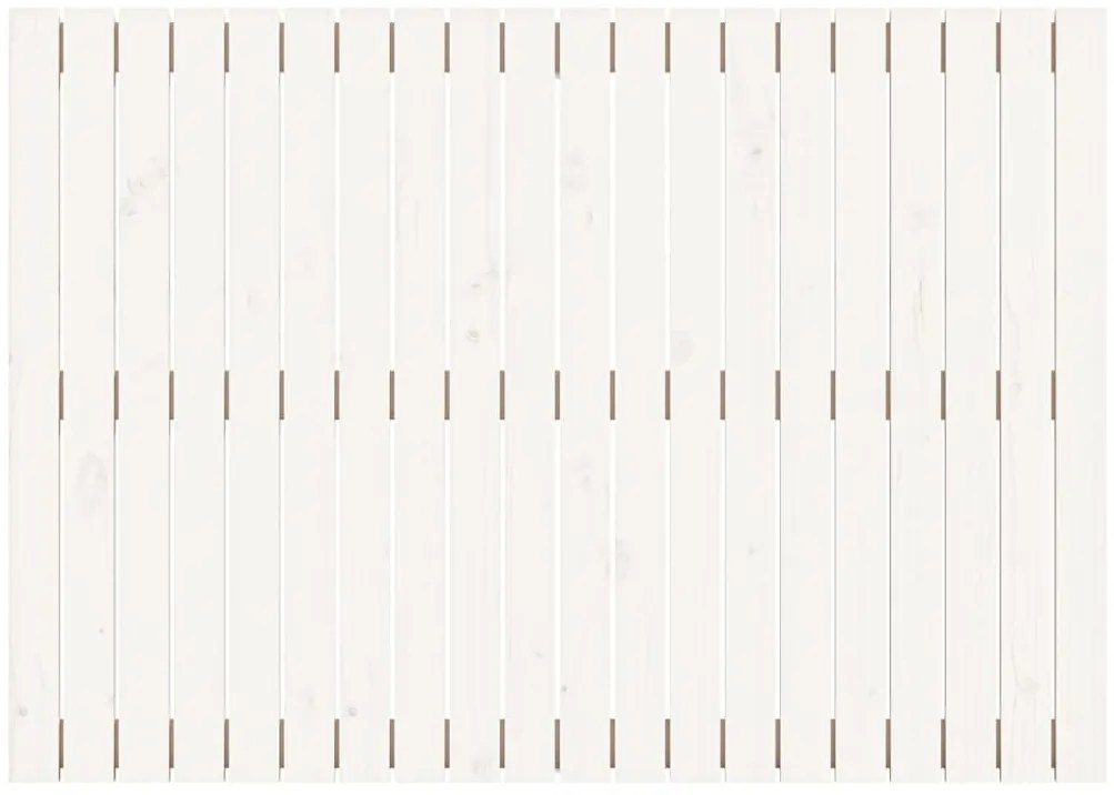 vidaXL Κεφαλάρι Τοίχου Λευκό 127,5x3x90 εκ. από Μασίφ Ξύλο Πεύκου