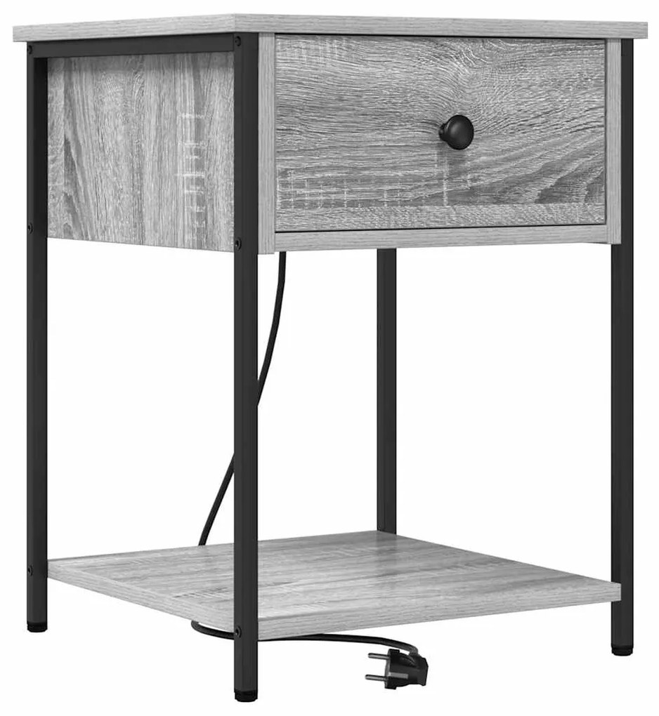 vidaXL Κομοδίνο Γκρι sonoma 42 x 41 x 56 εκ. Επεξεργασμένο ξύλο
