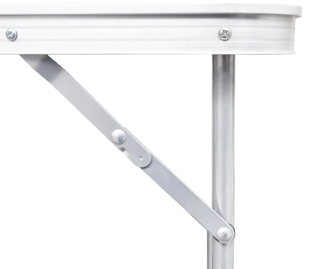 vidaXL Τραπέζι Βαλίτσα Πτυσσόμενο με 6 Σκαμπό Ρυθμιζόμενο Ύψος 180 x 60 cm
