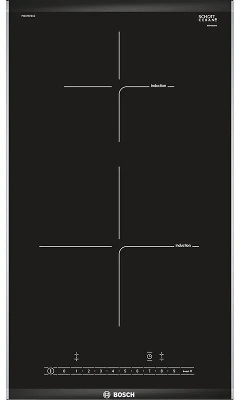 Bosch PIB 375FB1E Επαγωγική Εστία Αυτόνομη Domino 30.6x52.7cm