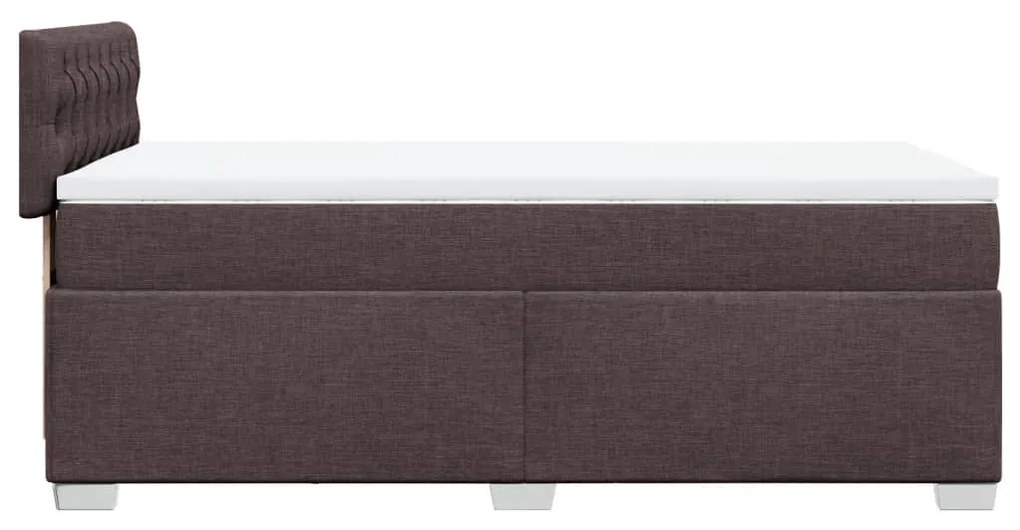 ΚΡΕΒΑΤΙ BOXSPRING ΜΕ ΣΤΡΩΜΑ ΣΚΟΥΡΟ ΚΑΦΕ 100X200 ΕΚ. ΥΦΑΣΜΑΤΙΝΟ 3285809