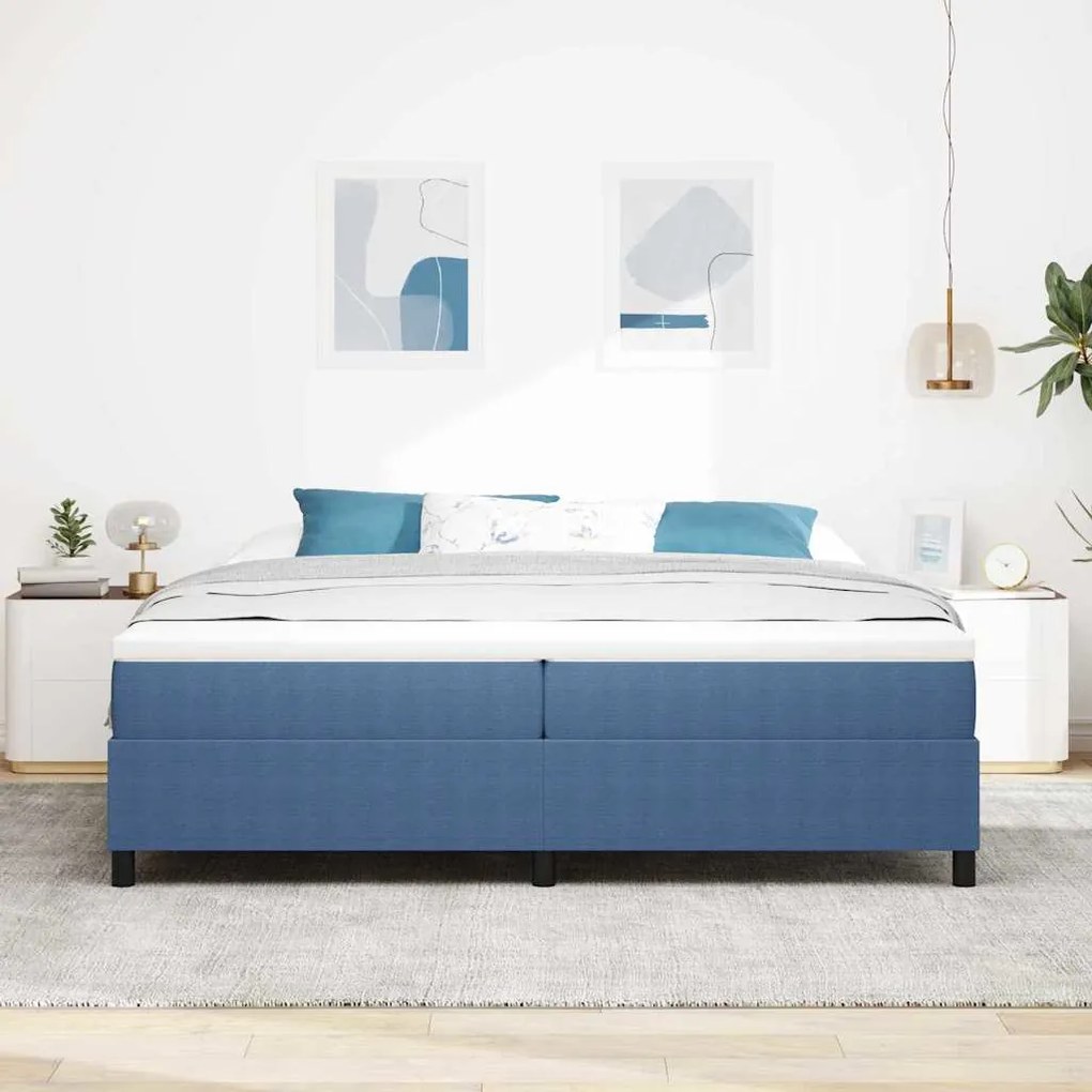vidaXL Κρεβάτι με ελατήρια Μπλε 200 x 200 cm Βελούδο