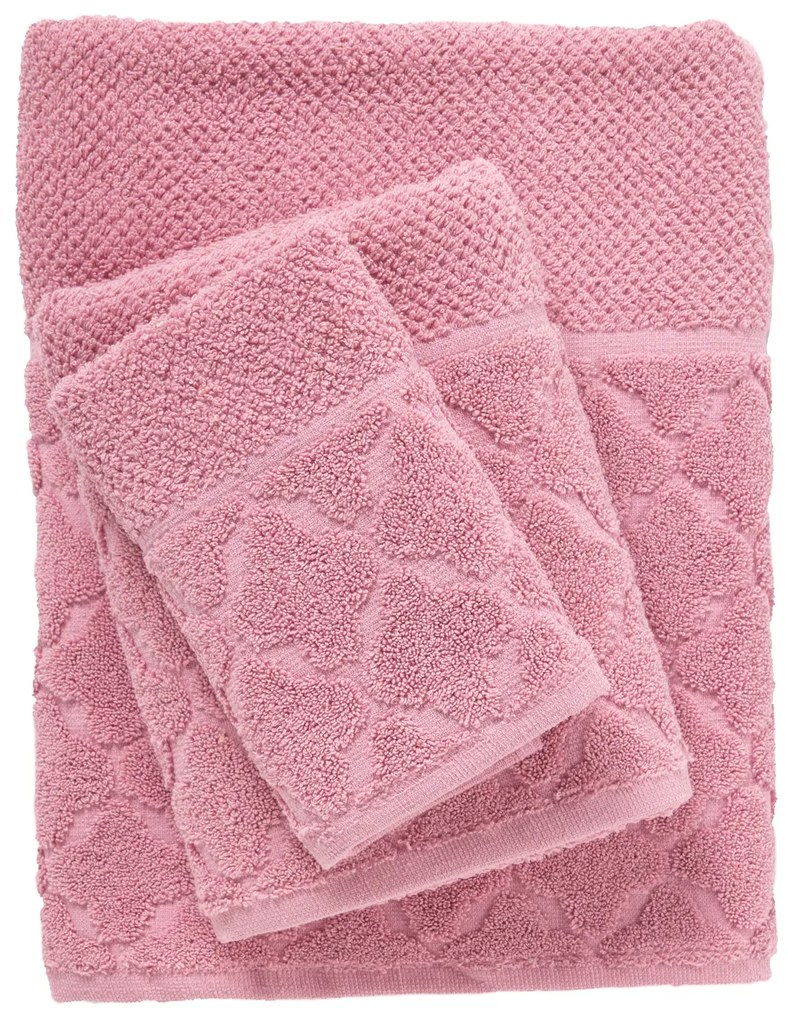 Σετ Πετσέτες 3τμχ Polycotton Best 0791 Ροζ Das Home