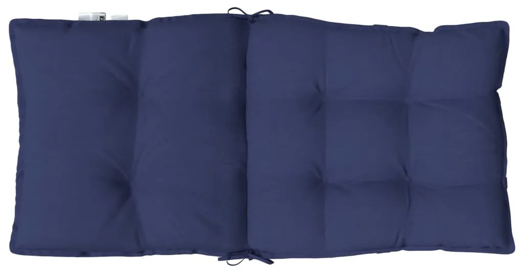 vidaXL Μαξιλάρια Καρέκλας Χαμηλή 2 τεμ. Ναυτικό Μπλε Ύφασμα Oxford