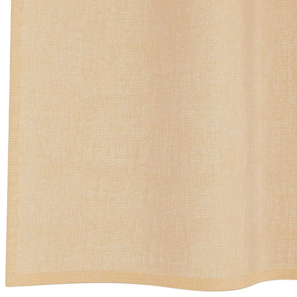 vidaXL Κουρτίνες Voile με βρόχους 2 τεμάχια Άμμος 140x260 cm