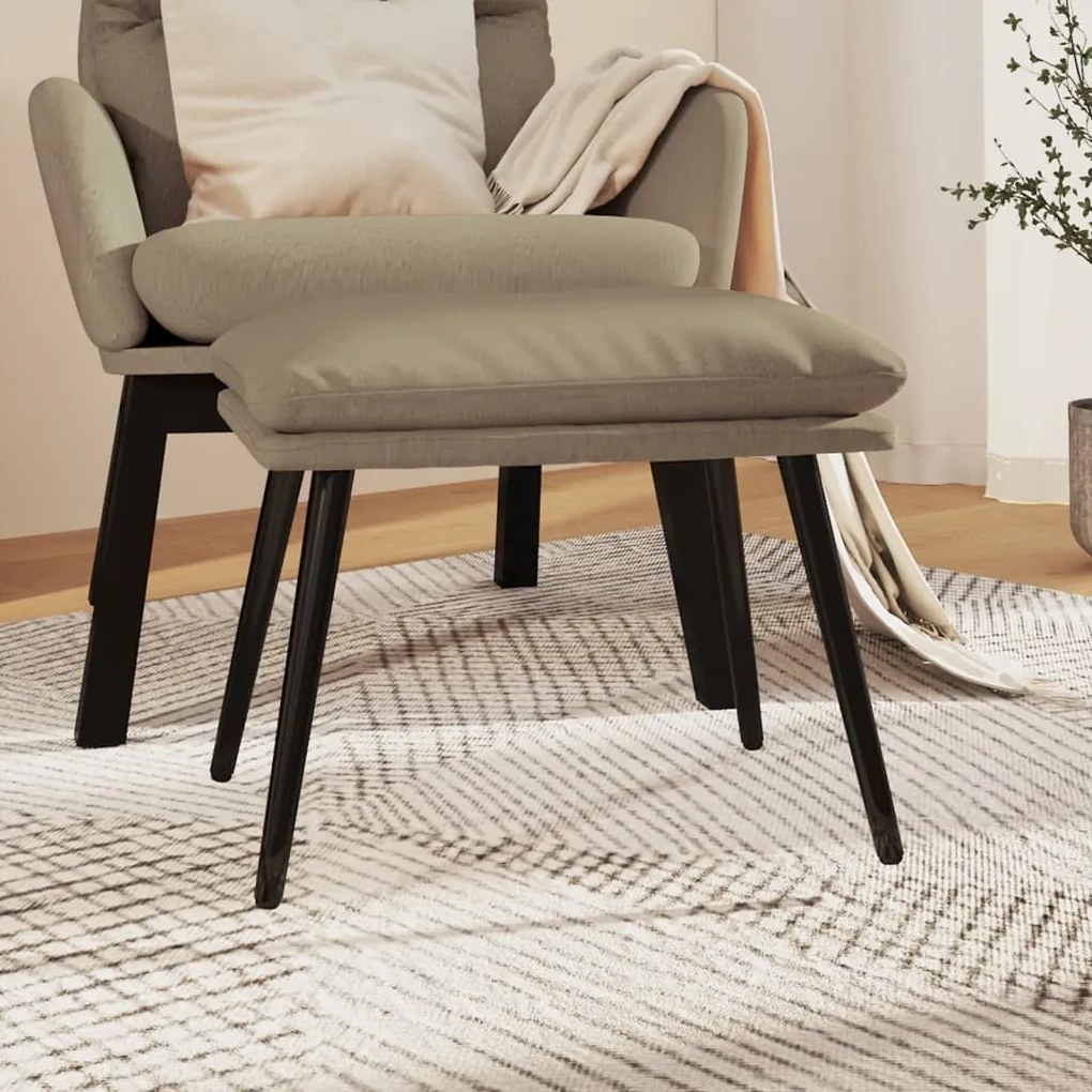 vidaXL Υποπόδιο Ανοιχτό Γκρι 45x30x35 εκ. από Ύφασμα Μικροϊνών