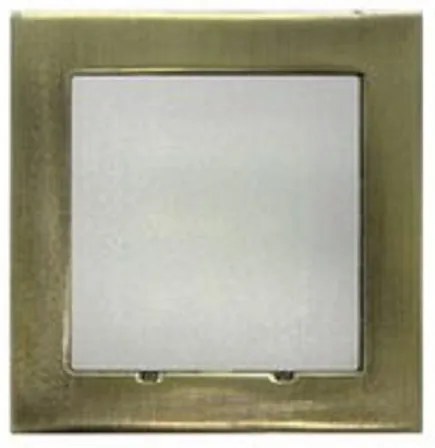 Απλίκα Φωτιστικό Τοίχου Ψυχρό Λευκό 9 LED 0.6W IP54 Στεγανό Τετράγωνο Lumen-3-973470-Ορείχαλκος 3-973470