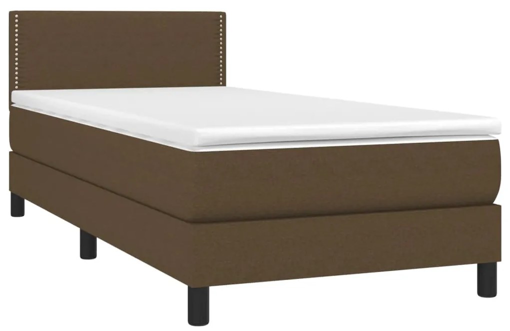 ΚΡΕΒΑΤΙ BOXSPRING ΜΕ ΣΤΡΩΜΑ ΣΚΟΥΡΟ ΚΑΦΕ 80X200 ΕΚ. ΥΦΑΣΜΑΤΙΝΟ 3139932